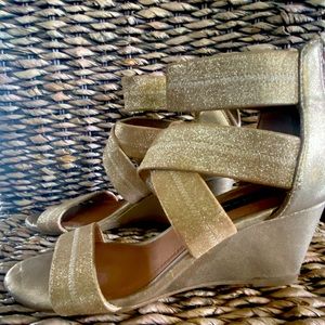 Steven by Steve Madden Gold Wedges